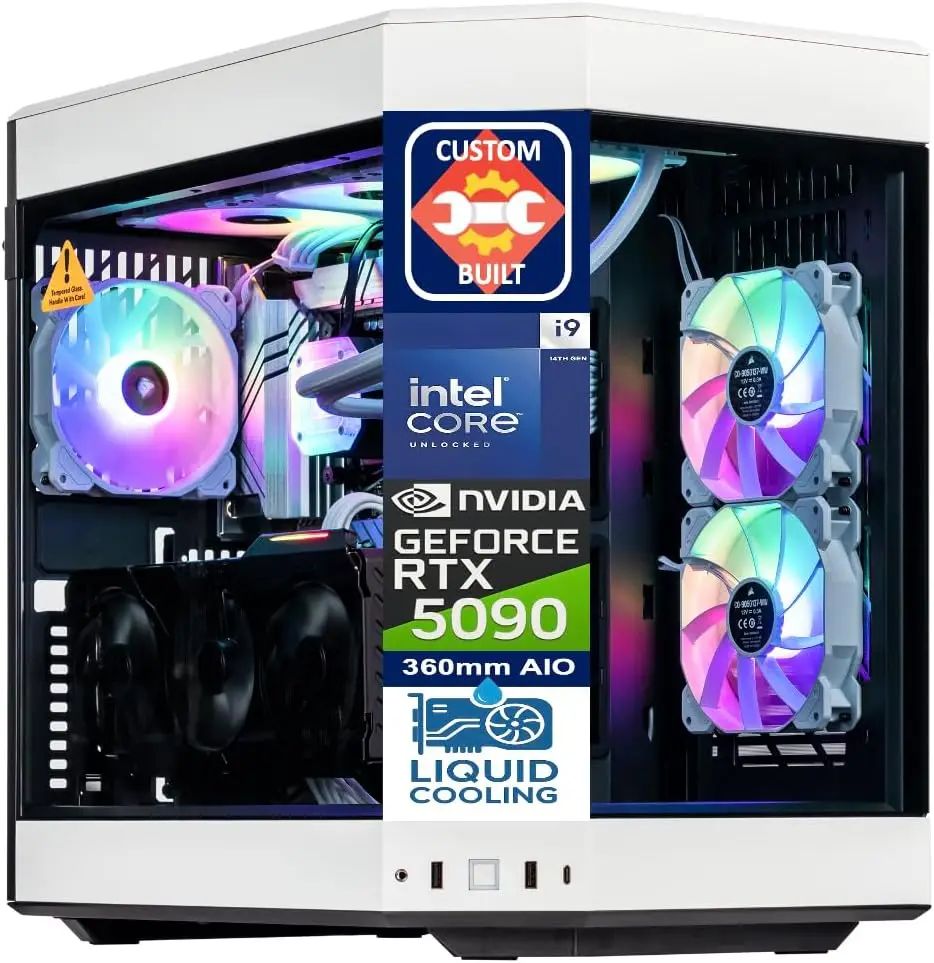 Rtx 5090 32Gb - Velztorm White Praetix カスタム構築 Y60 ゲーミングデスクトップPC（GeForce
