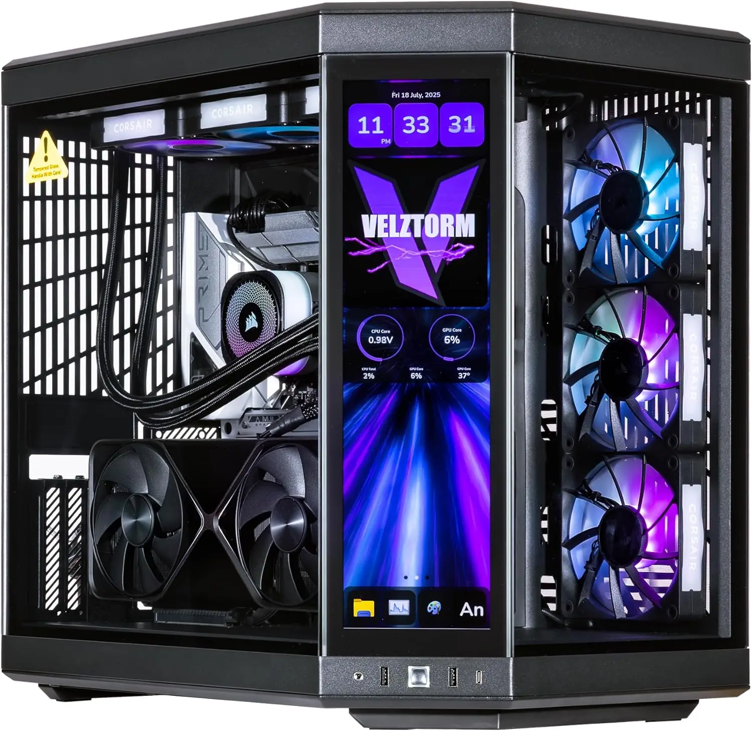 Velztorm LCD ブラック Praetix カスタム - Rtx 5080 16Gb のレビューと価格