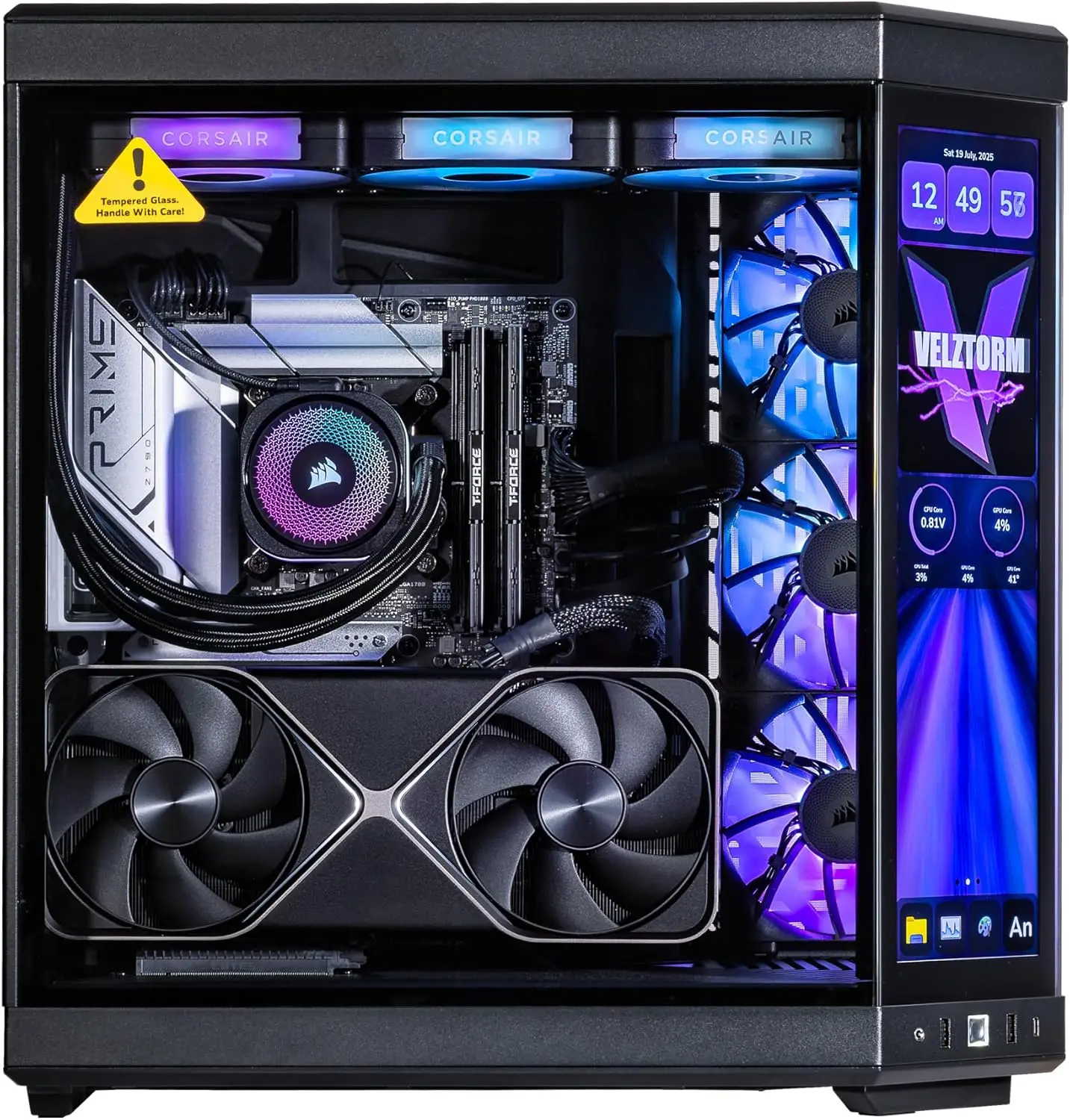 Velztorm LCD ブラック Praetix カスタム - Rtx 5080 16Gb のレビューと価格
